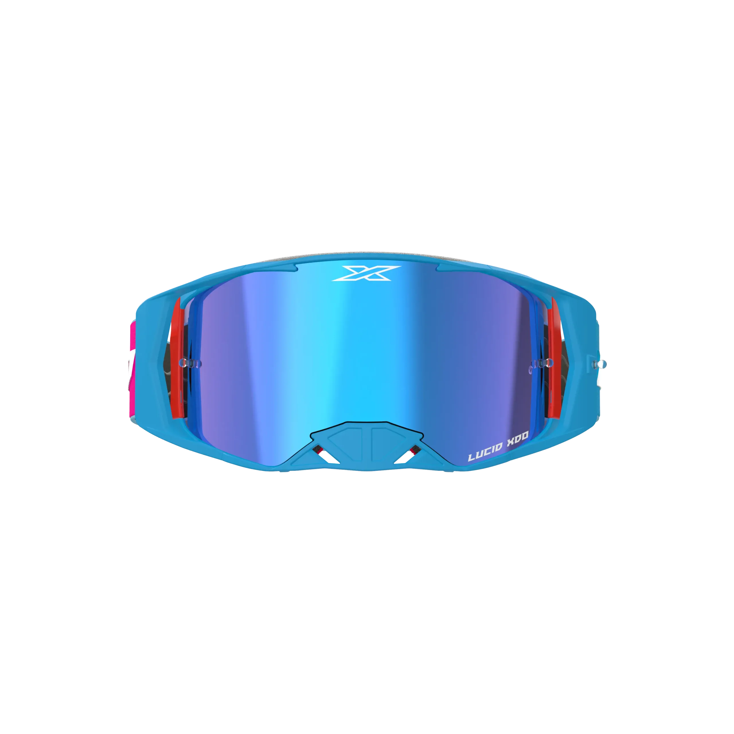 LUCID GOGGLE LUCID TM FLO FADE PINK - BLUE MIRROR LENS - Image 4