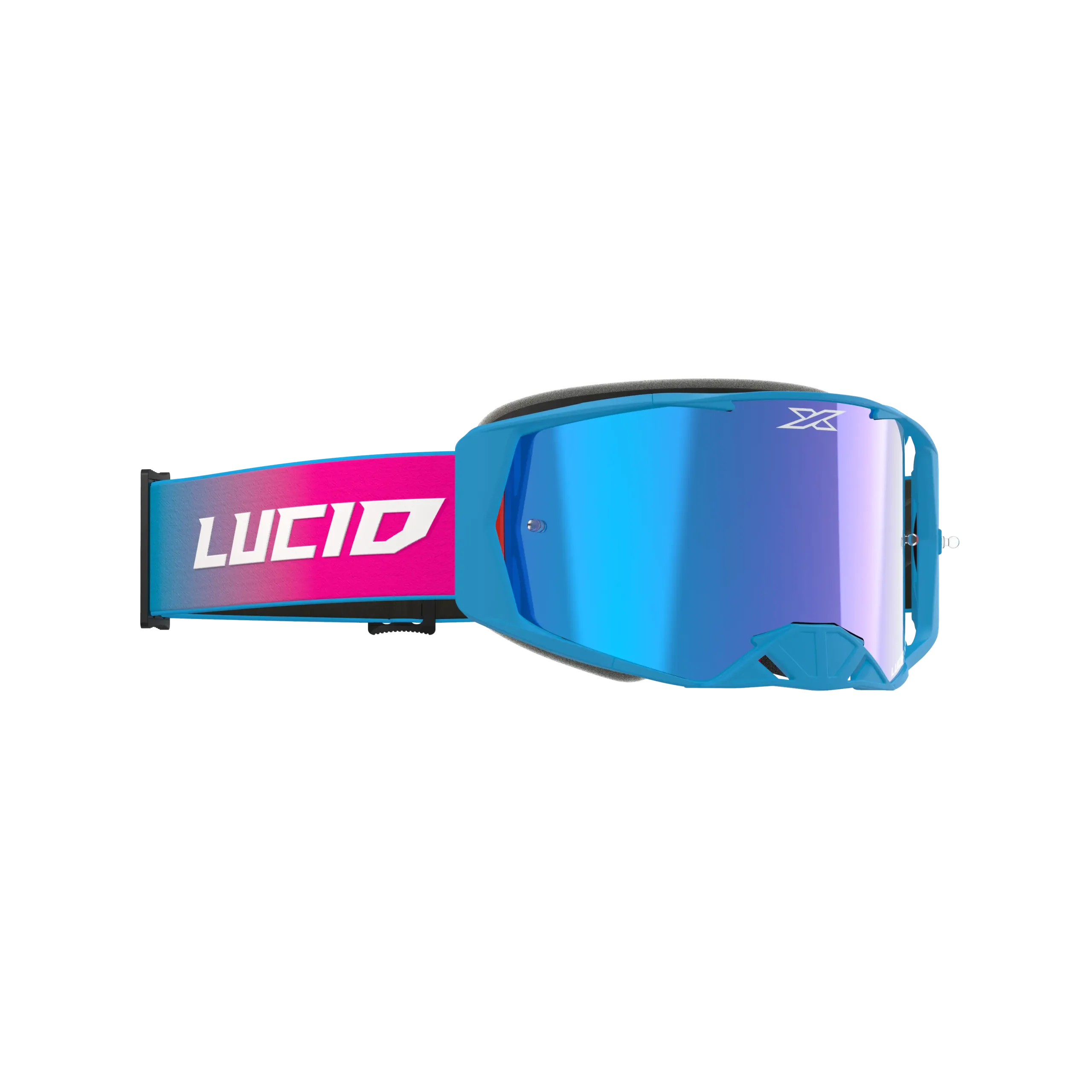 LUCID GOGGLE LUCID TM FLO FADE PINK - BLUE MIRROR LENS - Image 5